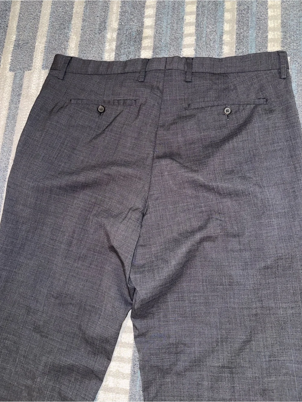 Banana Republic Men's Charcoal Slim Fit Wool Dress Pants 36x34 Straight Leg